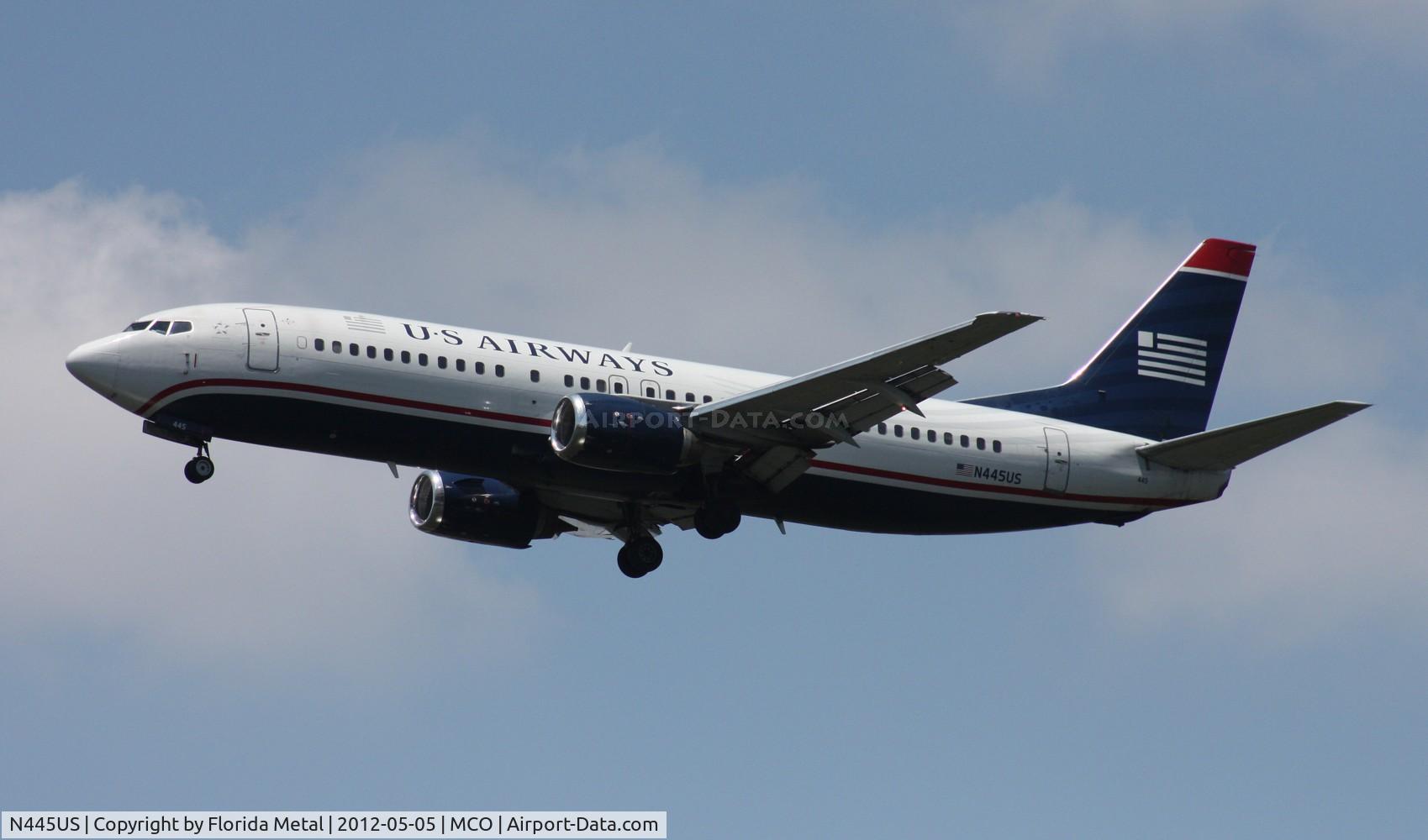 N445US, 1990 Boeing 737-4B7 C/N 24863, US Airways 737-400