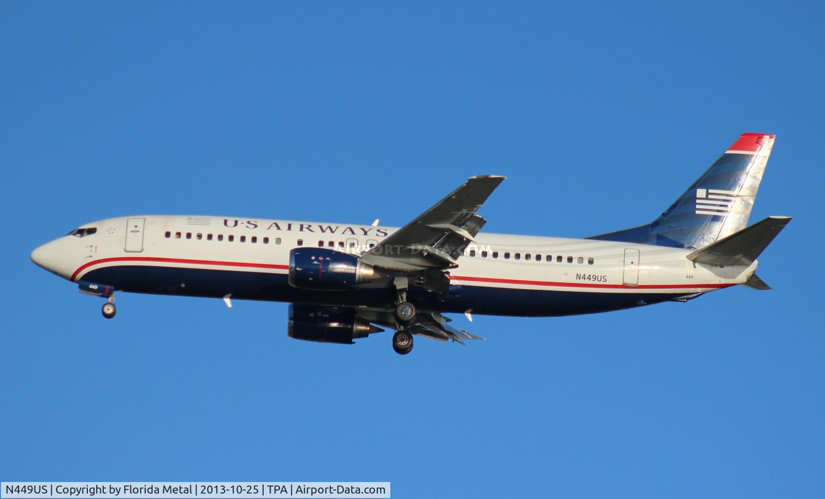 N449US, 1990 Boeing 737-4B7 C/N 24893, US Airways 737-400