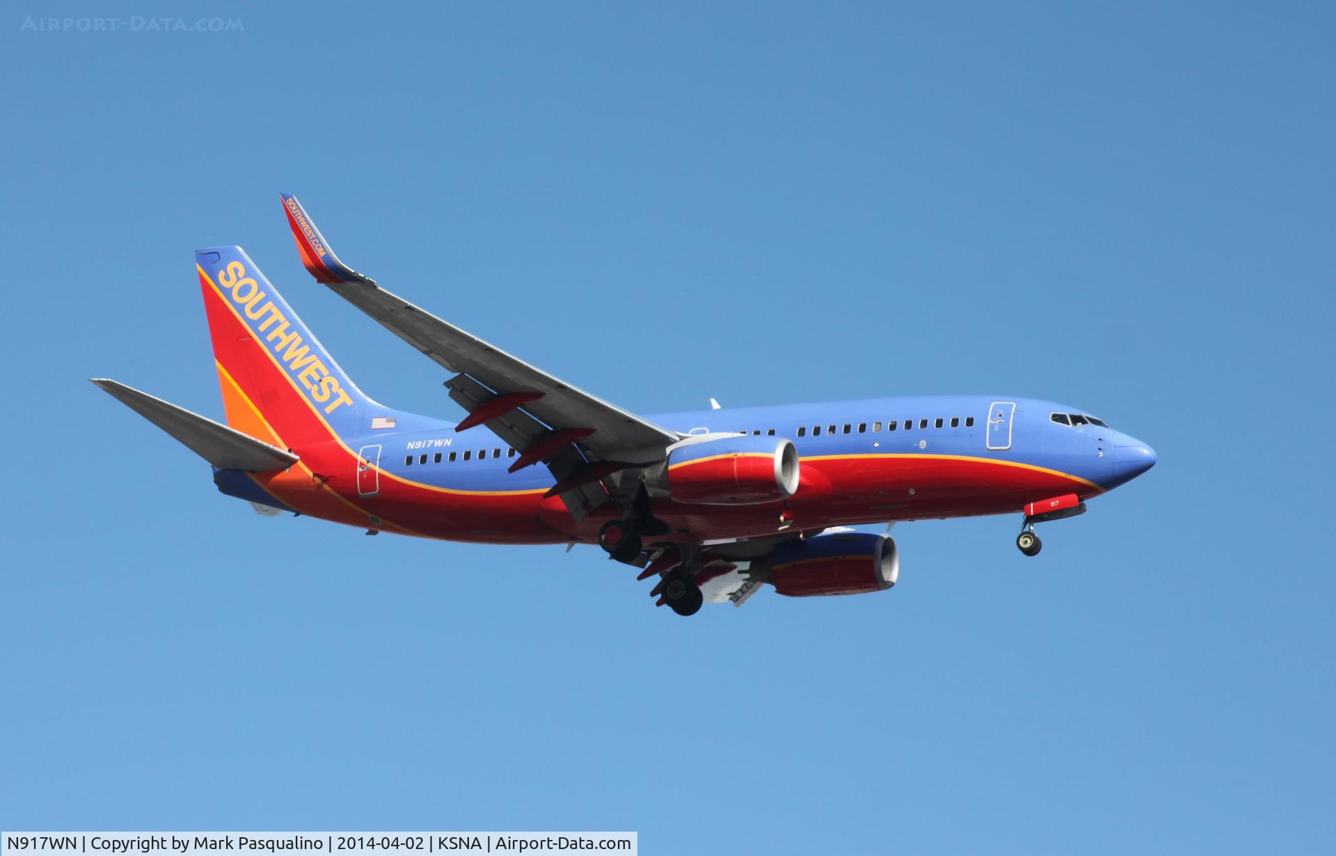 N917WN, 2008 Boeing 737-7H4 C/N 36624, Boeing 737-700