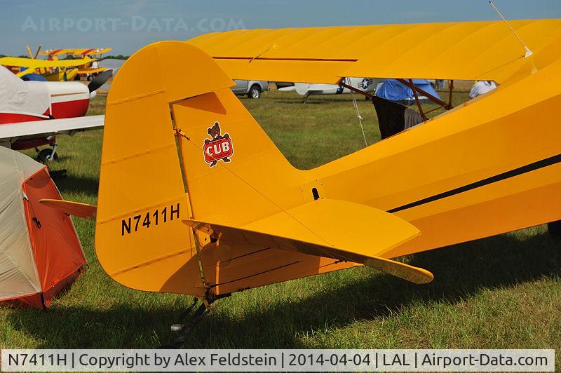 N7411H, 1946 Piper J3C-65 Cub C/N 20671, Sun-N-Fun 2014