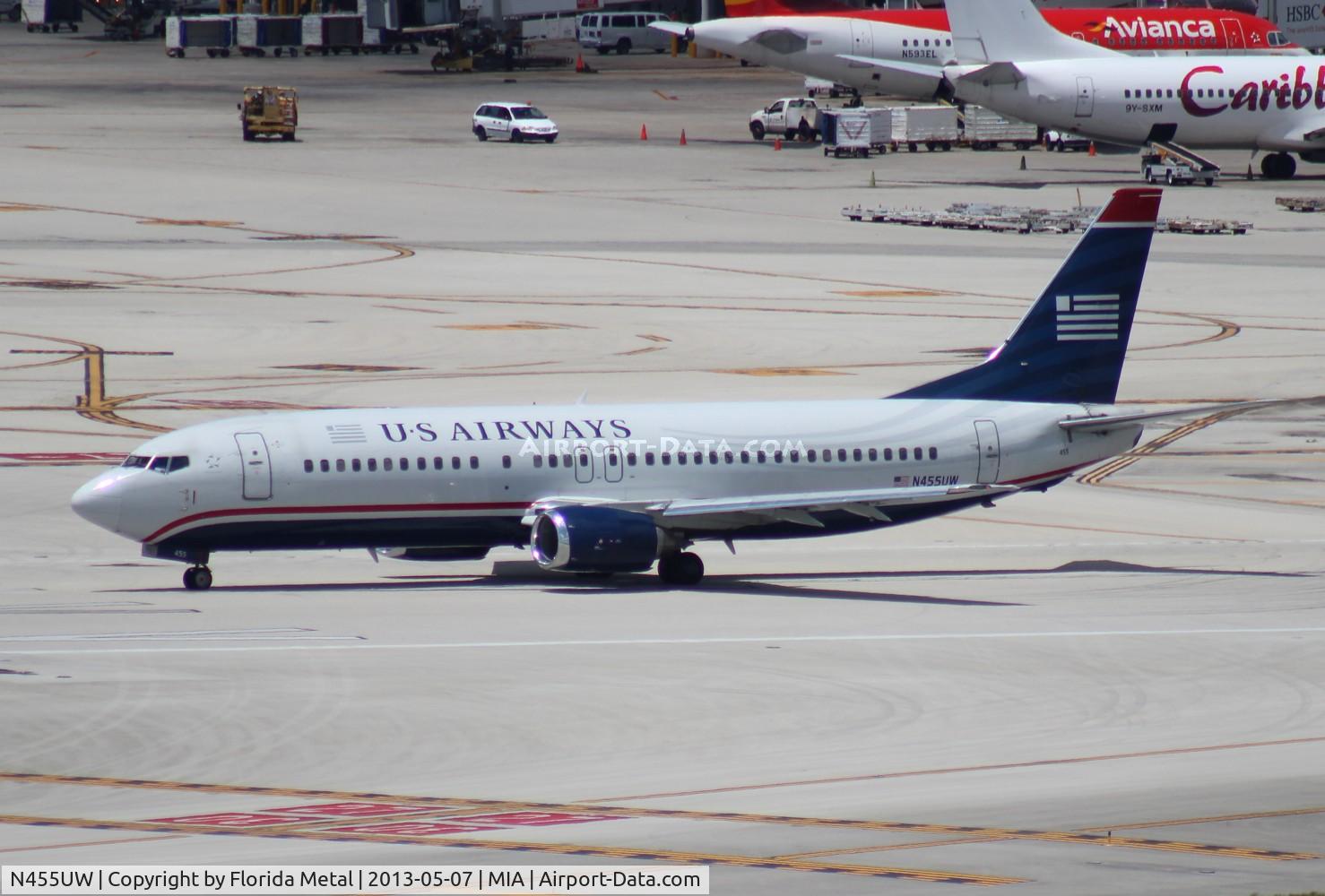 N455UW, 1991 Boeing 737-4B7 C/N 24997, US Airways 737-400