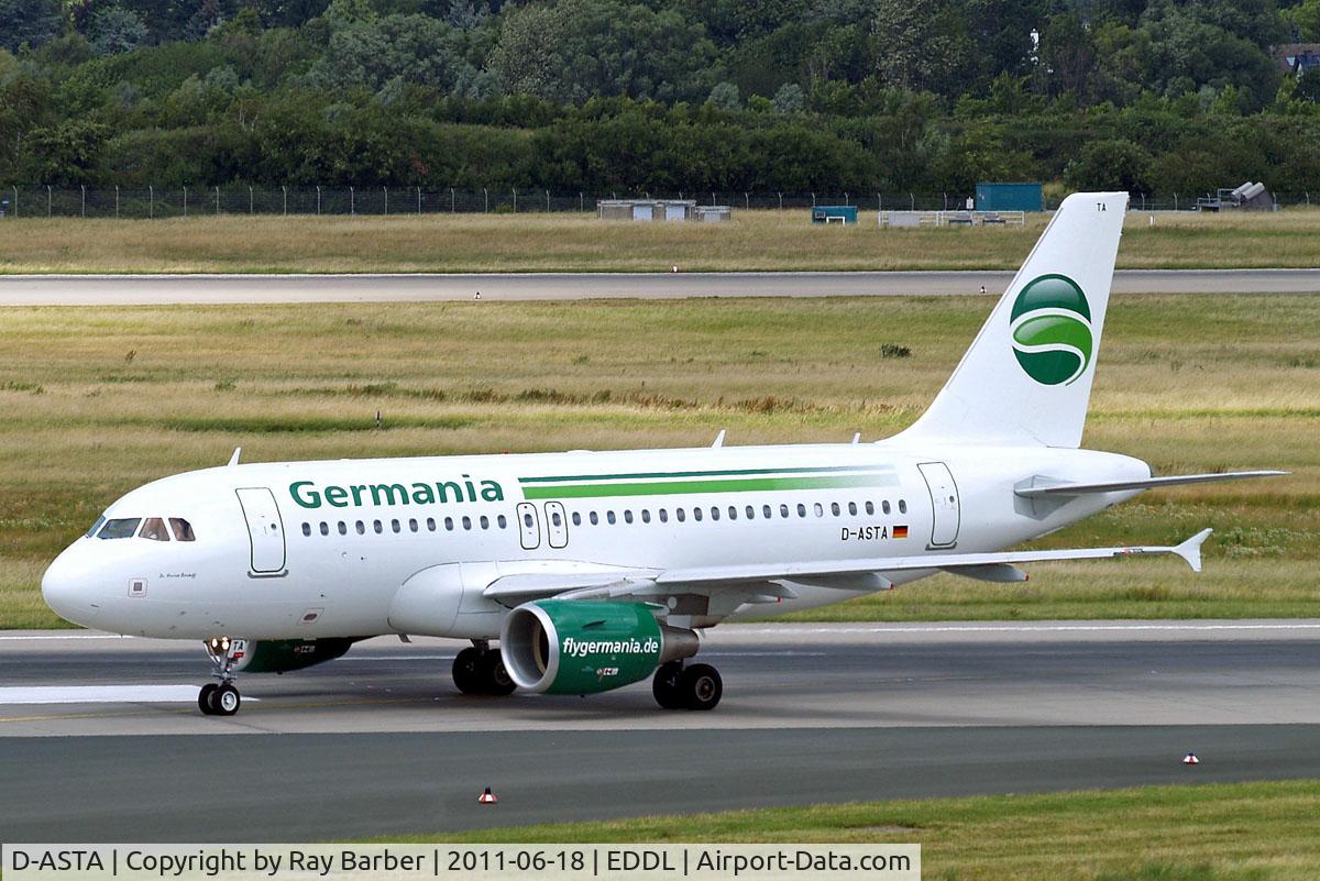 D-ASTA, 2011 Airbus A319-112 C/N 4663, Airbus A319-112 [4663] (Germania) Dusseldorf~D 18/06/2011