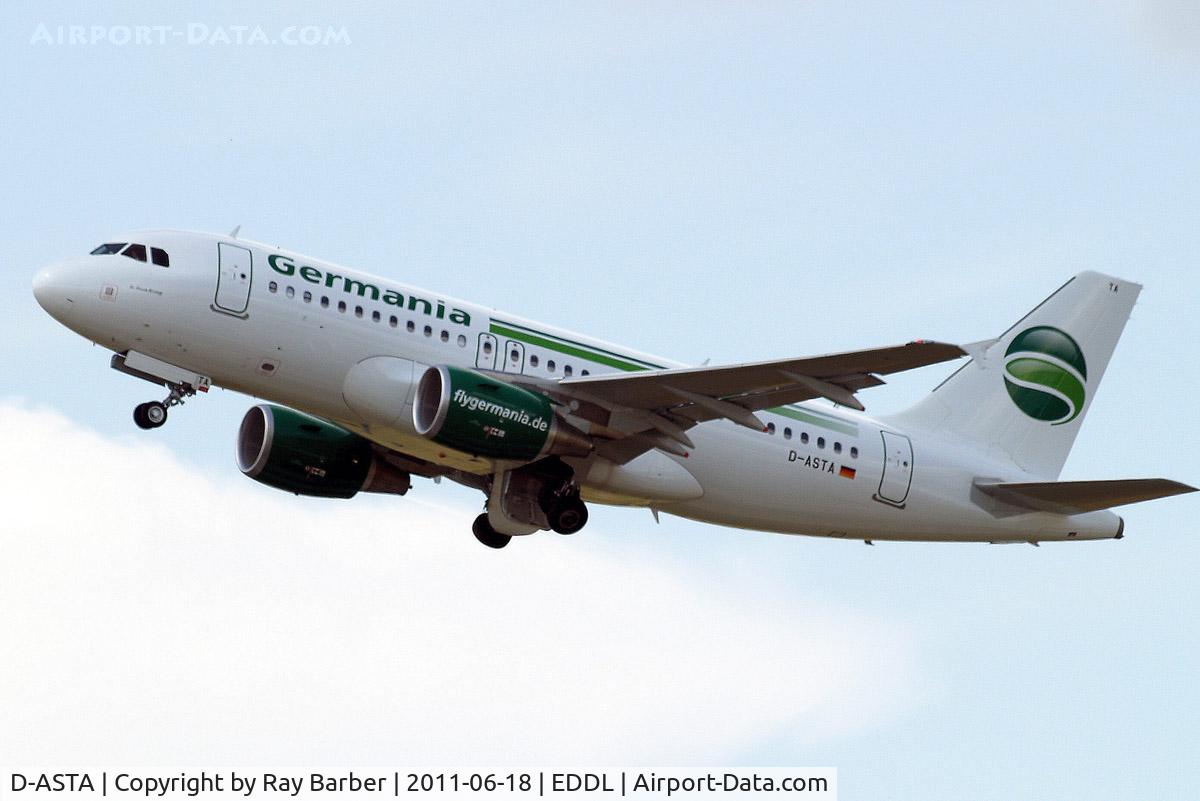 D-ASTA, 2011 Airbus A319-112 C/N 4663, Airbus A319-112 [4663] (Germania) Dusseldorf~D 18/06/2011