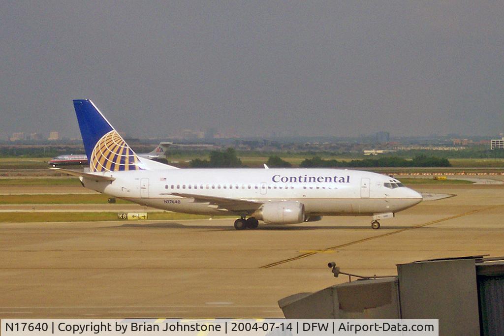 N17640, 1997 Boeing 737-524 C/N 28901, N17640 B737-524 DFW 14.7.04