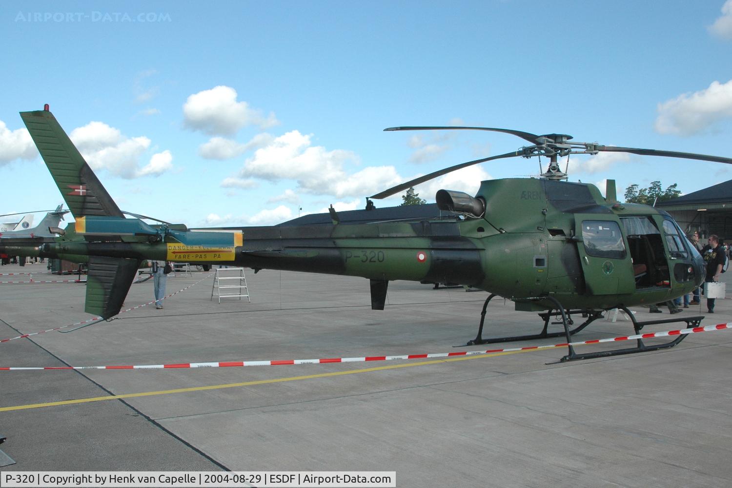 P-320, Aerospatiale AS-550C-2 Fennec C/N 2320, Aerospatiale AS550C-2 anti-tank helicopter of the Danish Army Flying Service at Ronneby Air Base, Sweden,