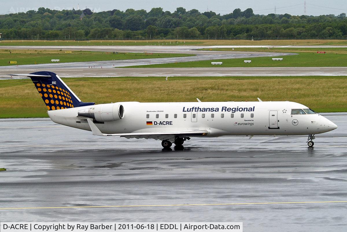 D-ACRE, 2002 Bombardier CRJ-200ER (CL-600-2B19) C/N 7607, Canadair CRJ-200LR [7607] (Lufthansa Regional) Dusseldorf~D 18/06/2011