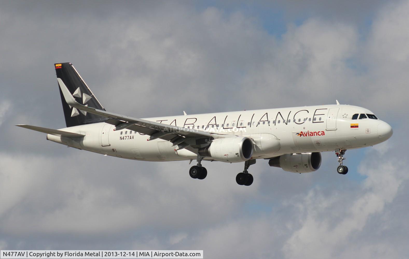 N477AV, 2013 Airbus A320-214 C/N 5477, Avianca Star Alliance A320