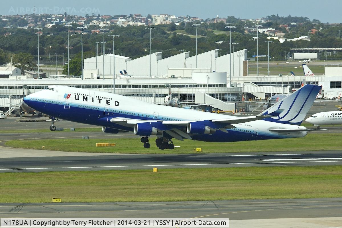 N178UA, 1990 Boeing 747-422 C/N 24385, 1990 Boeing 747-422, c/n: 24385 at Sydney