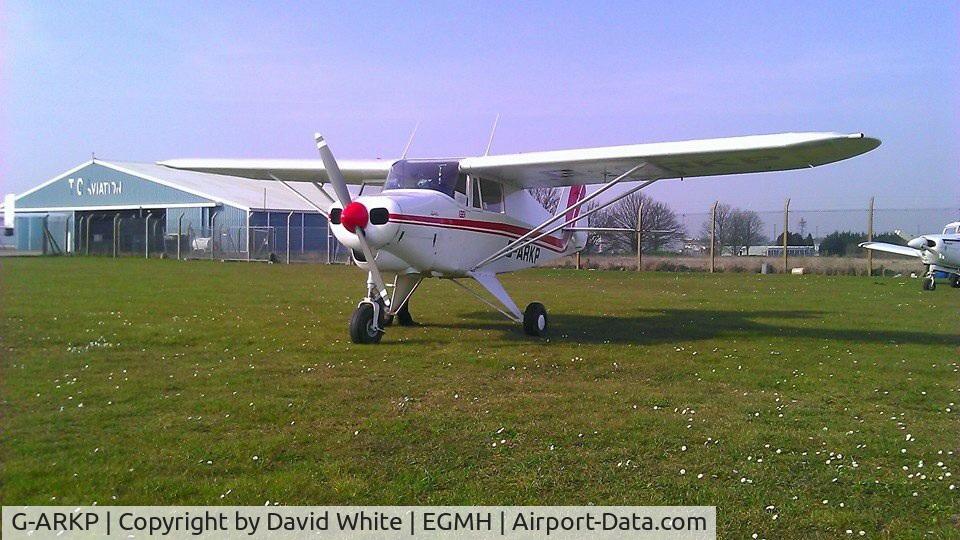 G-ARKP, 1961 Piper PA-22-108 Colt Colt C/N 22-8364, G-ARKP parked at TG Aviation Manston Kent in April 2014.