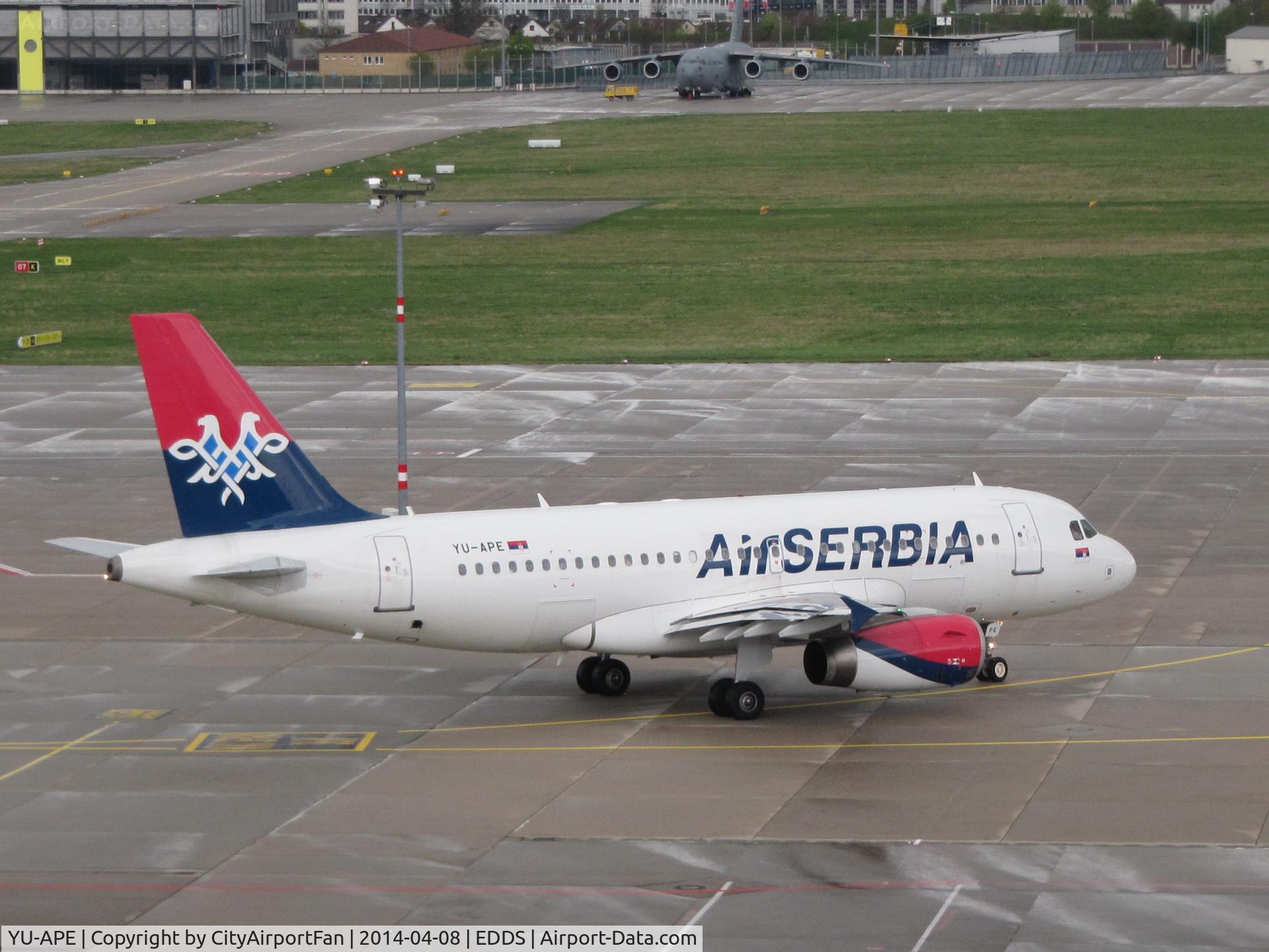 YU-APE, 2007 Airbus A319-132 C/N 3252, Air Serbia 319 at Stuttgart