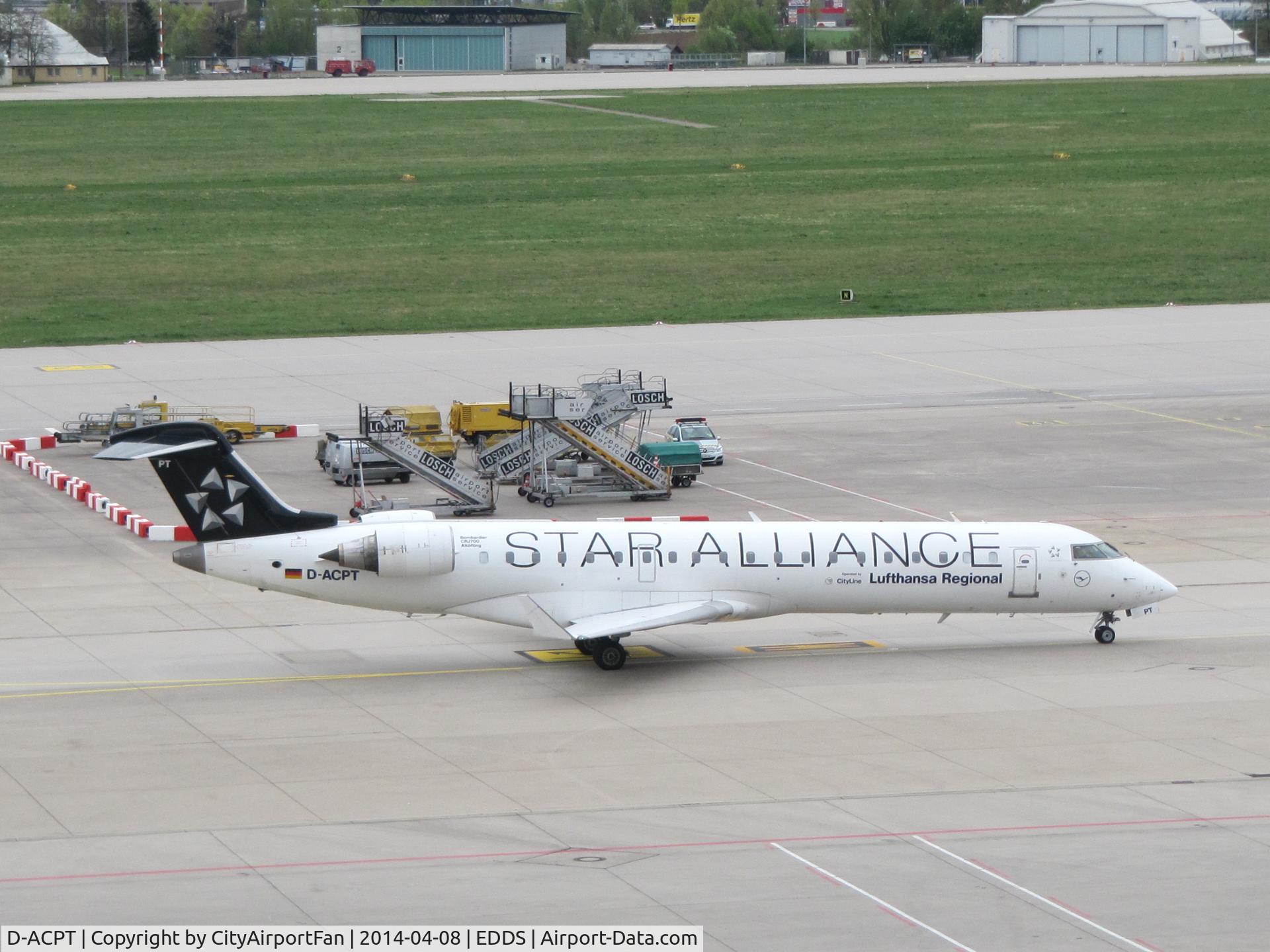 D-ACPT, 2003 Canadair CRJ-701ER (CL-600-2C10) Regional Jet C/N 10103, Lufthansa Star Alliance CRj at Stuttgart