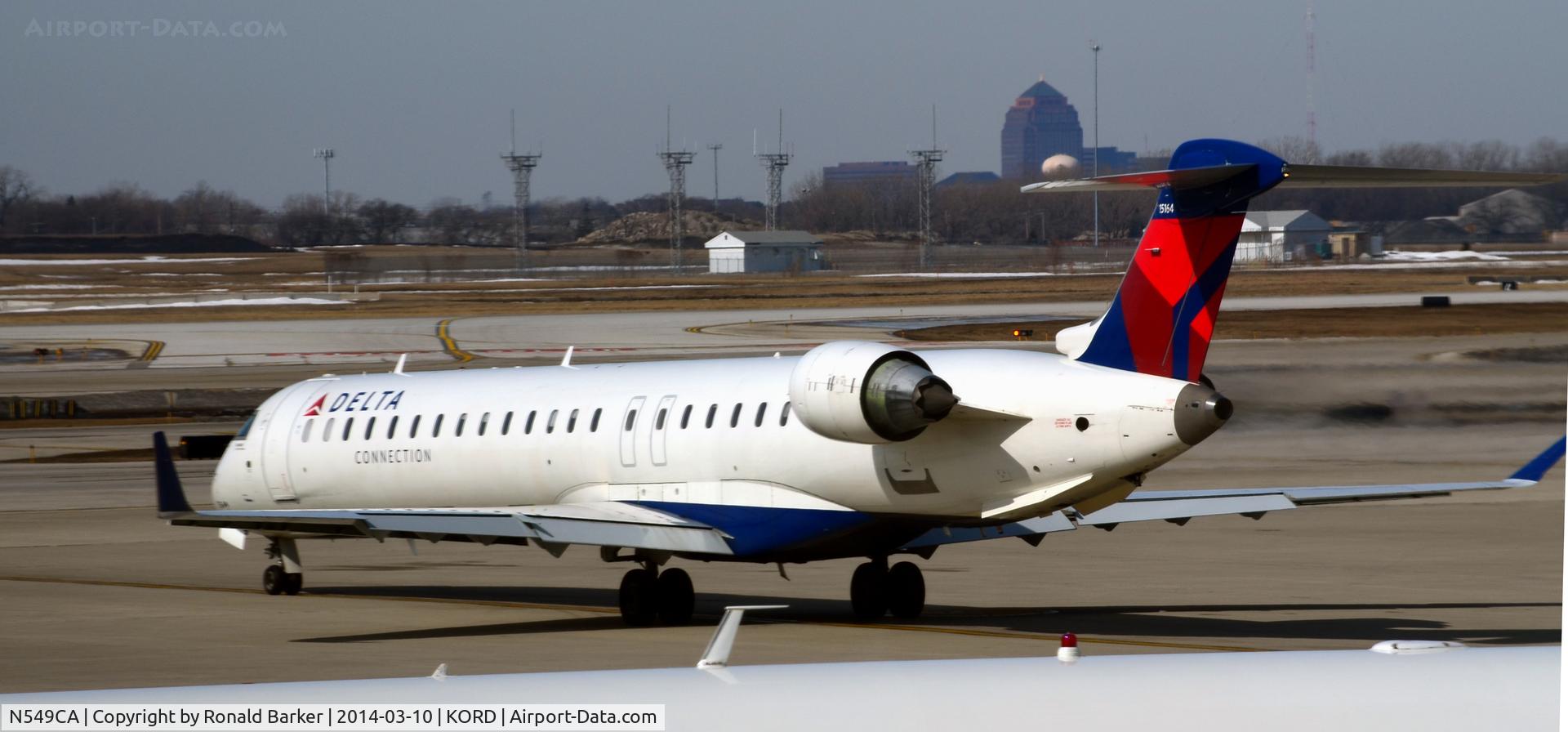 N549CA, 2008 Bombardier CRJ-900ER (CL-600-2D24) C/N 15164, Taxi Chicago
