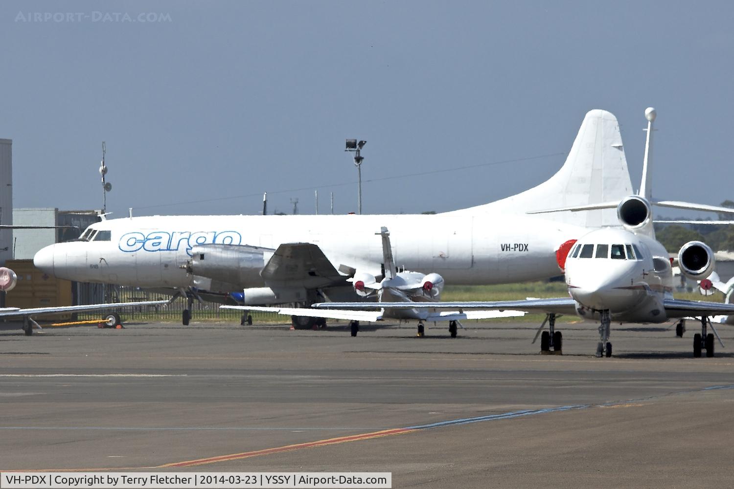 VH-PDX, 1953 Convair 580 C/N 126, 1953 Convair 580, c/n: 126 at Bankstown , NSW