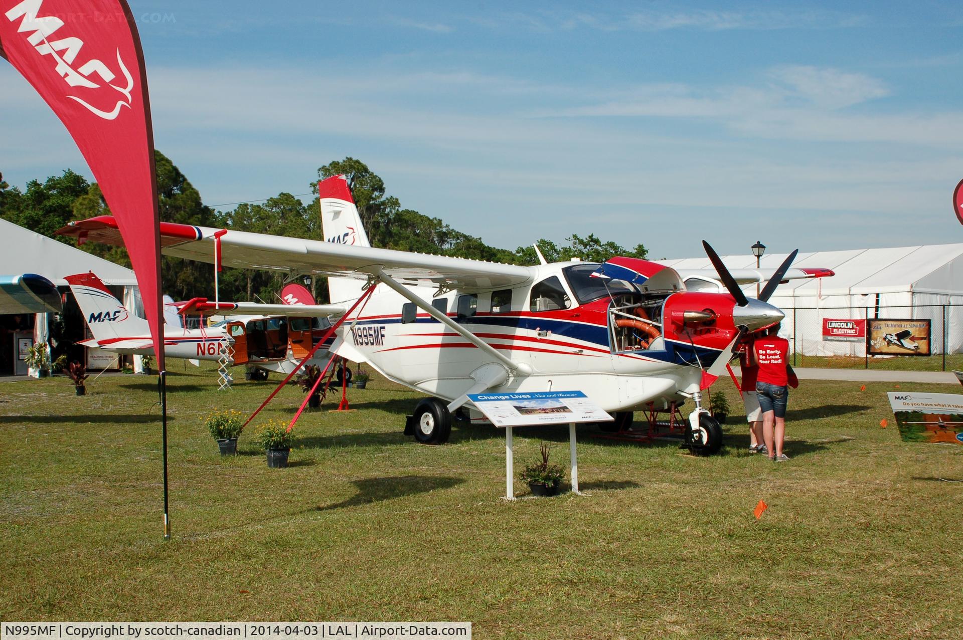 N995MF, 2013 Quest Kodiak 100 C/N 100-0095, Quest Kodiak 100, M995MF, at 2014 Sun n Fun, Lakeland Linder Regional Airport, Lakeland, FL
