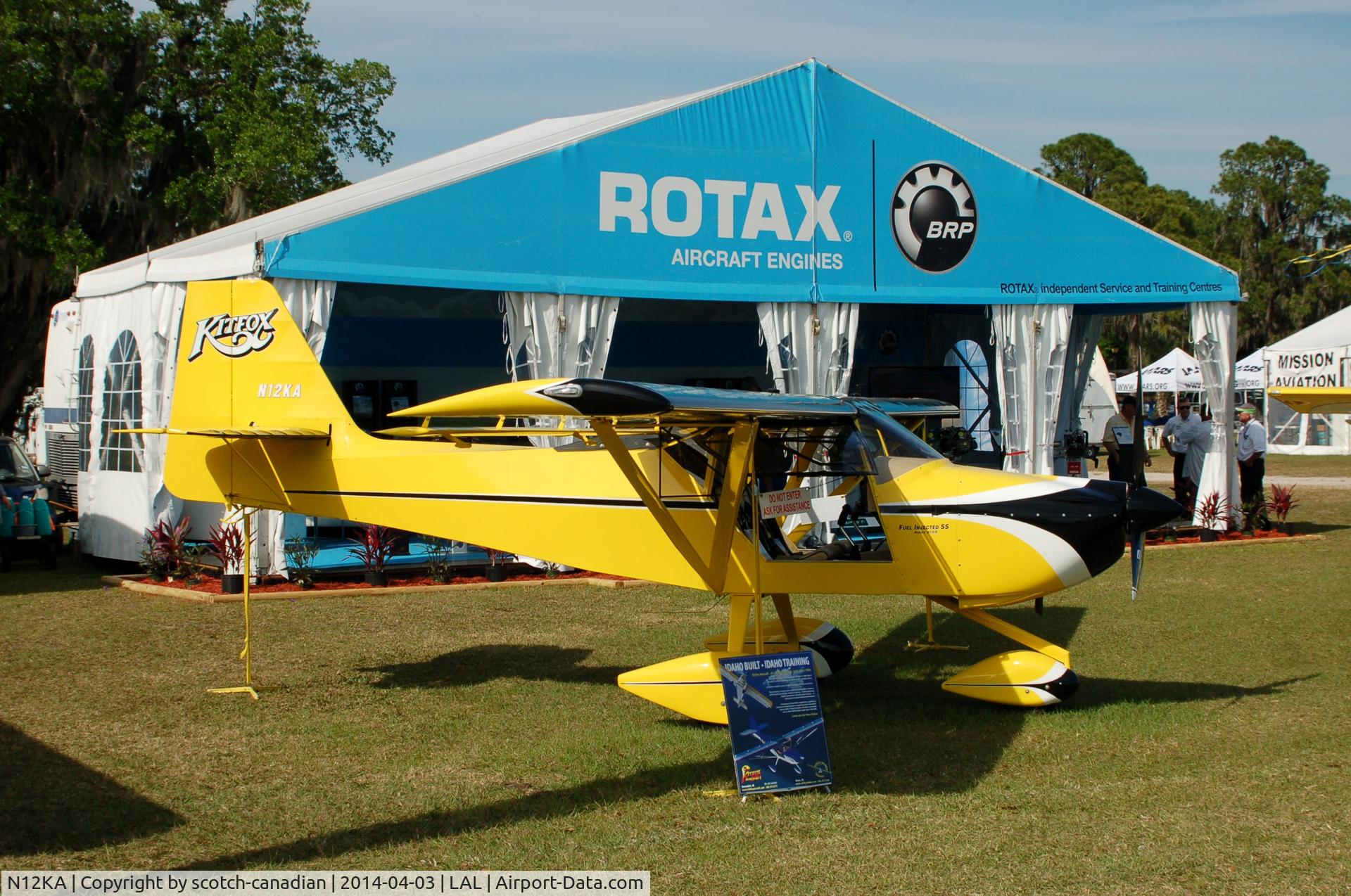 N12KA, 2010 Kitfox Aircraft Super Sport C/N KA0706003, John Mcbean KITFOX SUPER SPORT, N12KA, at 2014 Sun n Fun, Lakeland Linder Regional Airport, Lakeland, FL