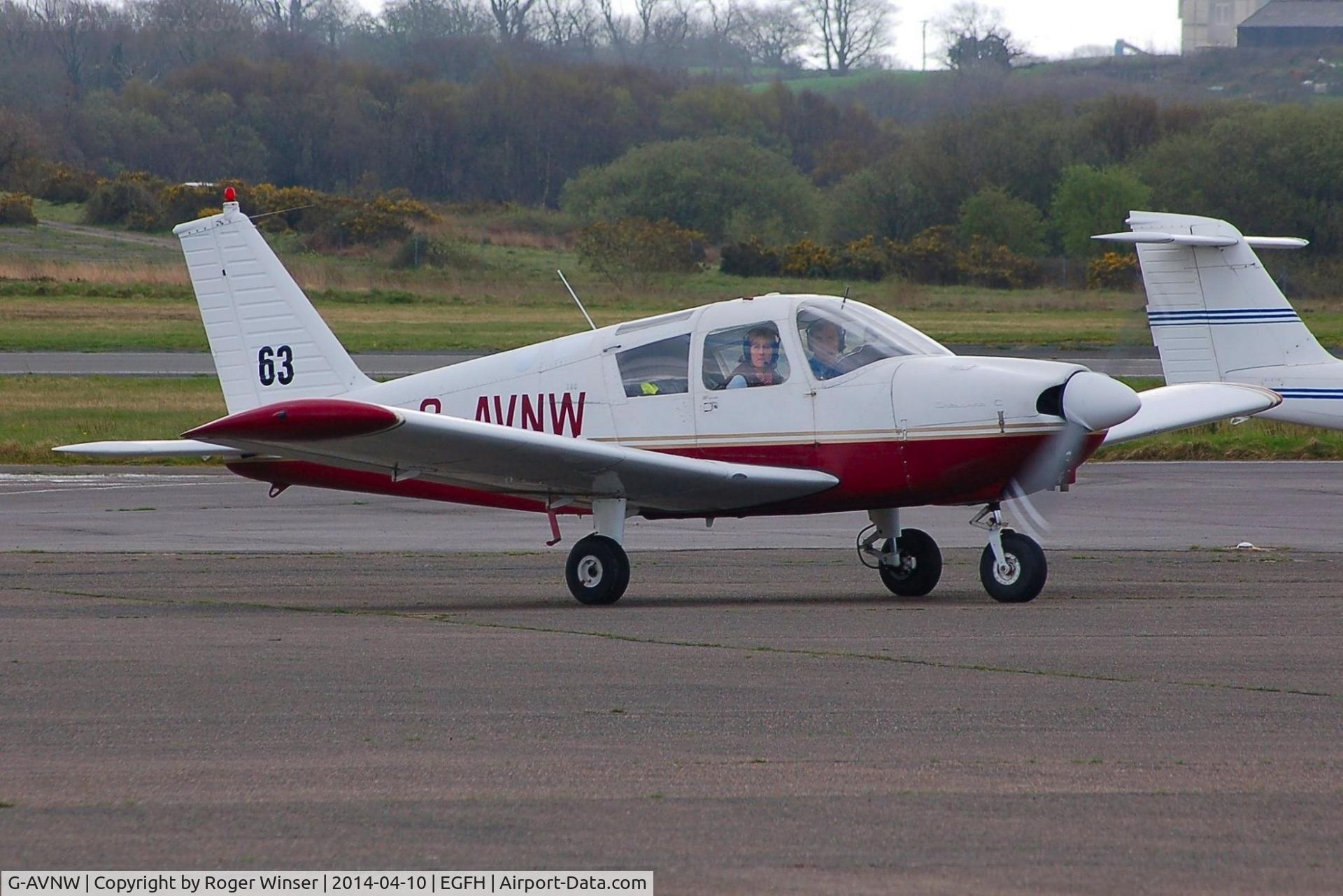 G-AVNW, 1967 Piper PA-28-180 Cherokee C/N 28-4210, Visiting Cherokee 180. Still carrying race number 63.