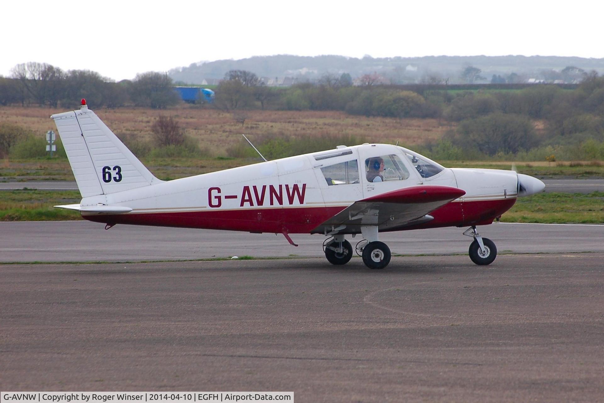 G-AVNW, 1967 Piper PA-28-180 Cherokee C/N 28-4210, Visiting Cherokee 180. Still carrying race number 63.