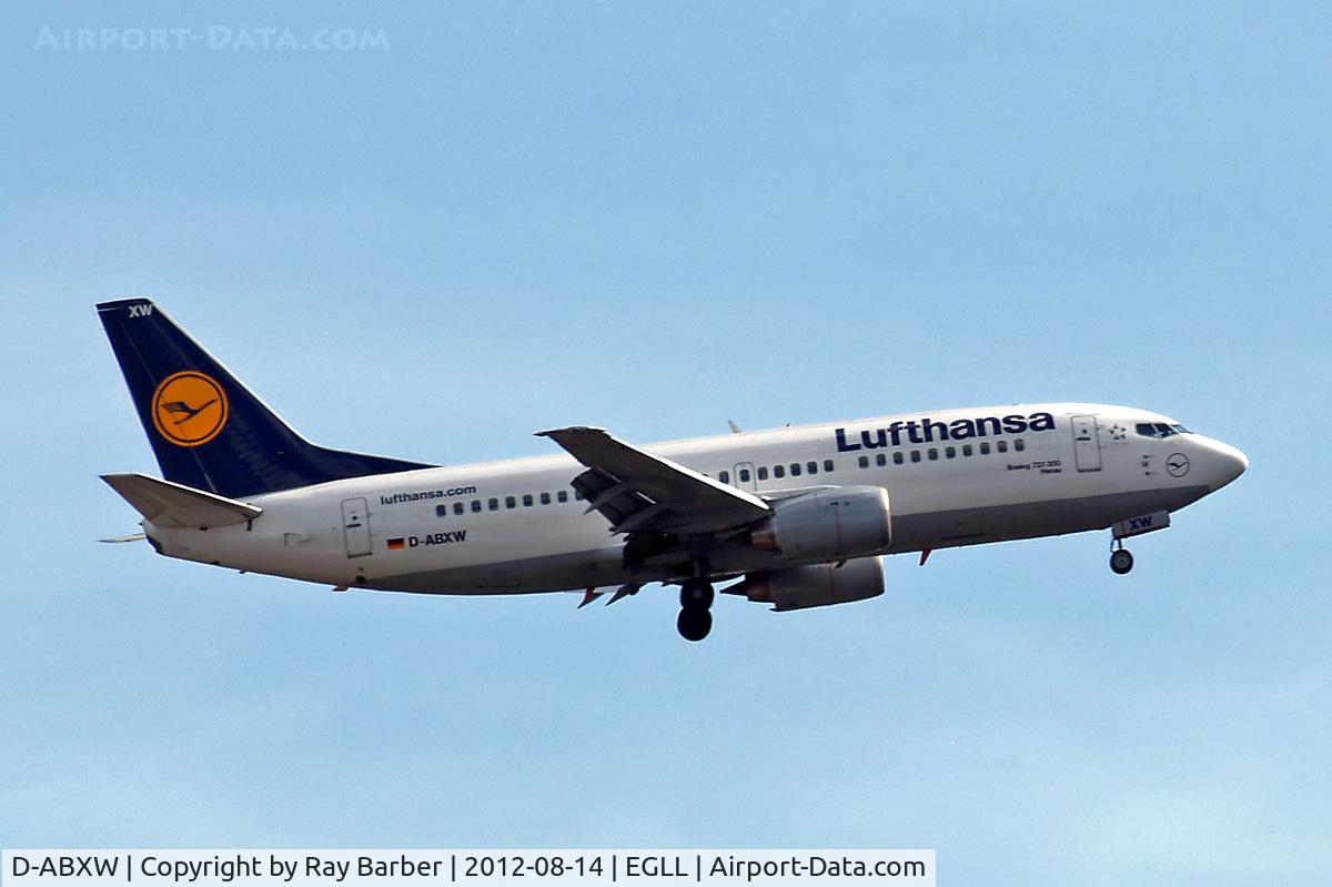 D-ABXW, 1989 Boeing 737-330 C/N 24561, Boeing 737-330 [24561] (Lufthansa) Home~G 14/08/2012. On approach 27L.