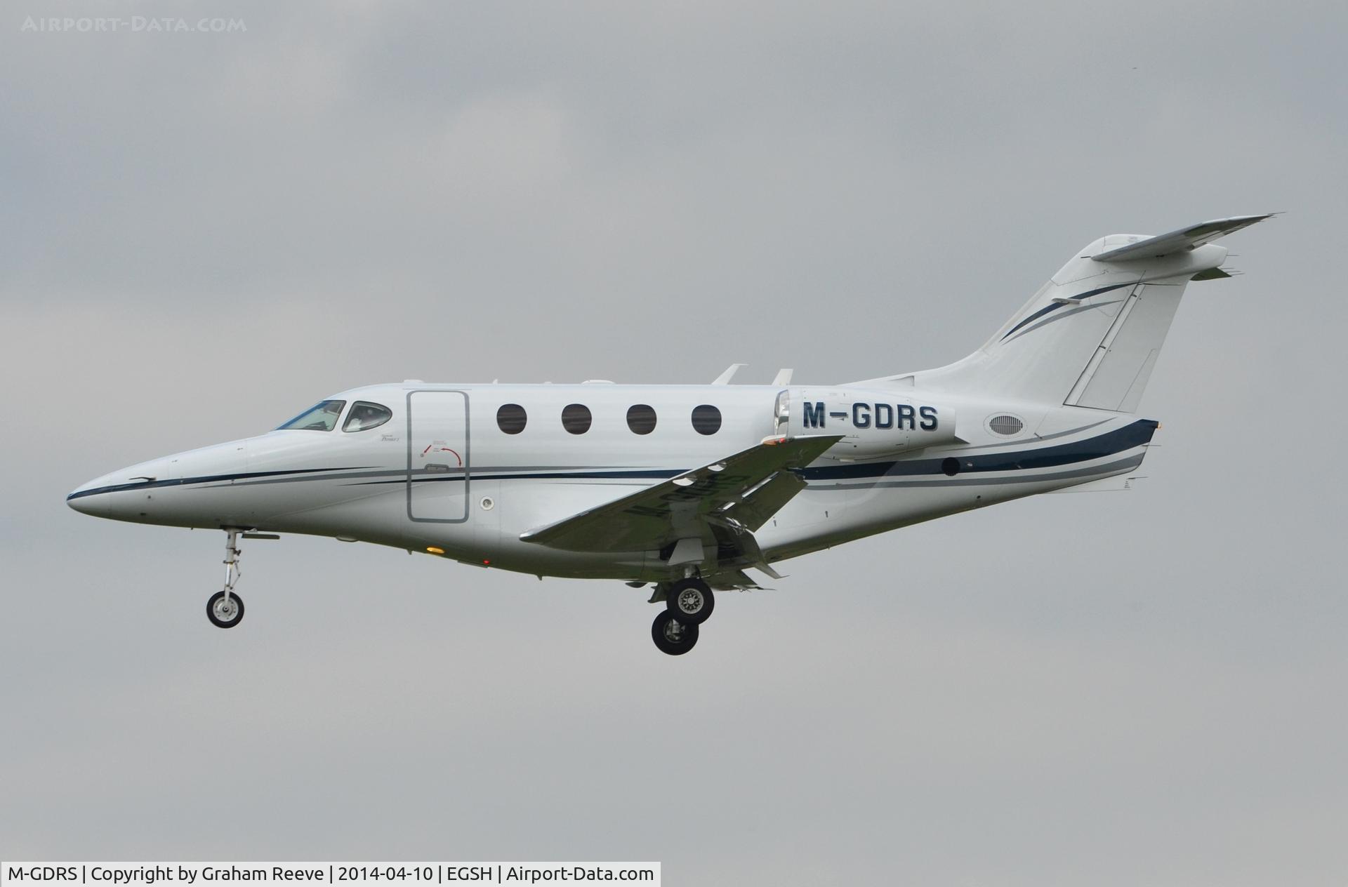M-GDRS, 2002 Raytheon 390 Premier I C/N RB-35, About to touch down.