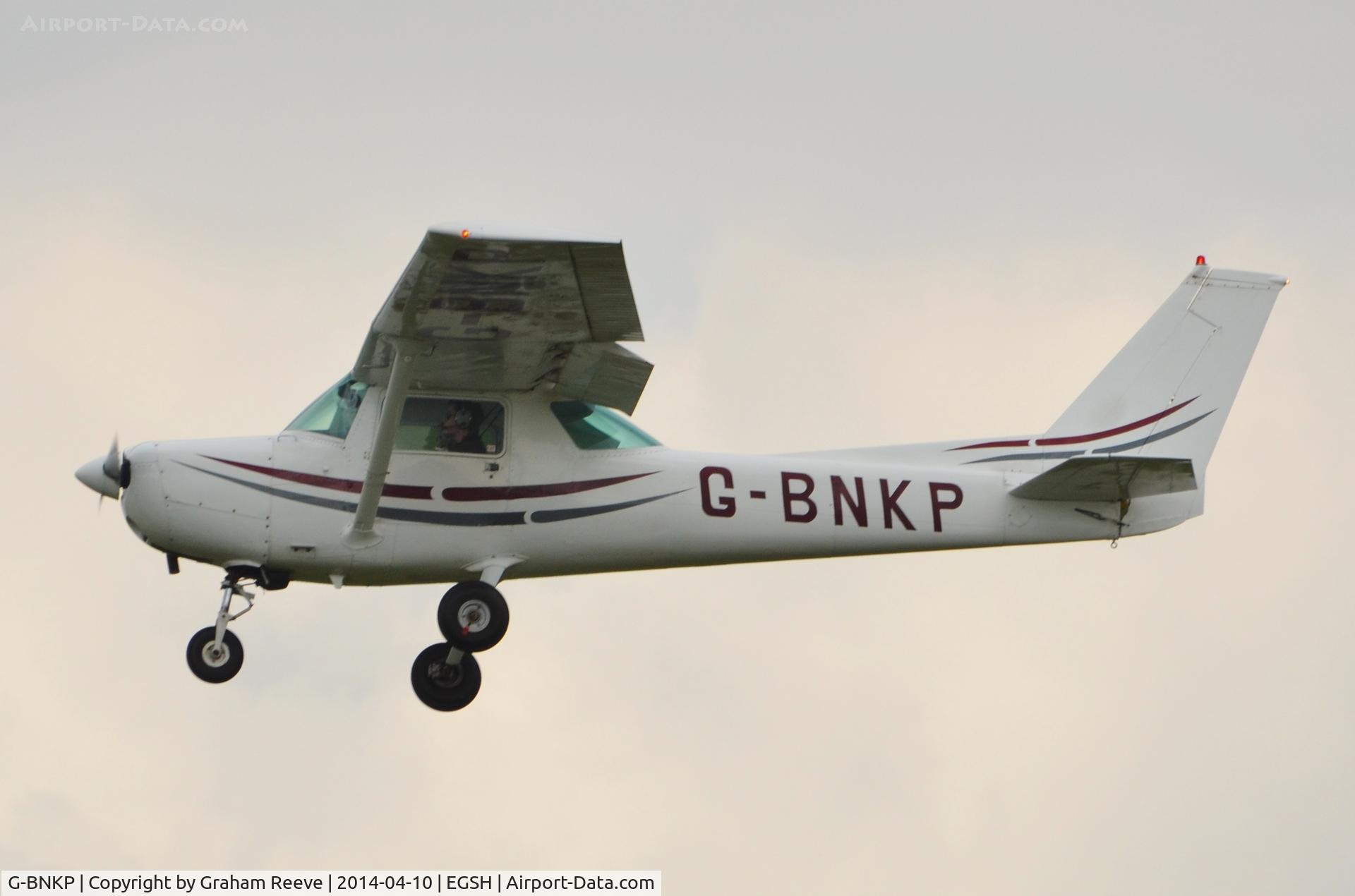 G-BNKP, 1978 Cessna 152 C/N 152-81286, about to land.