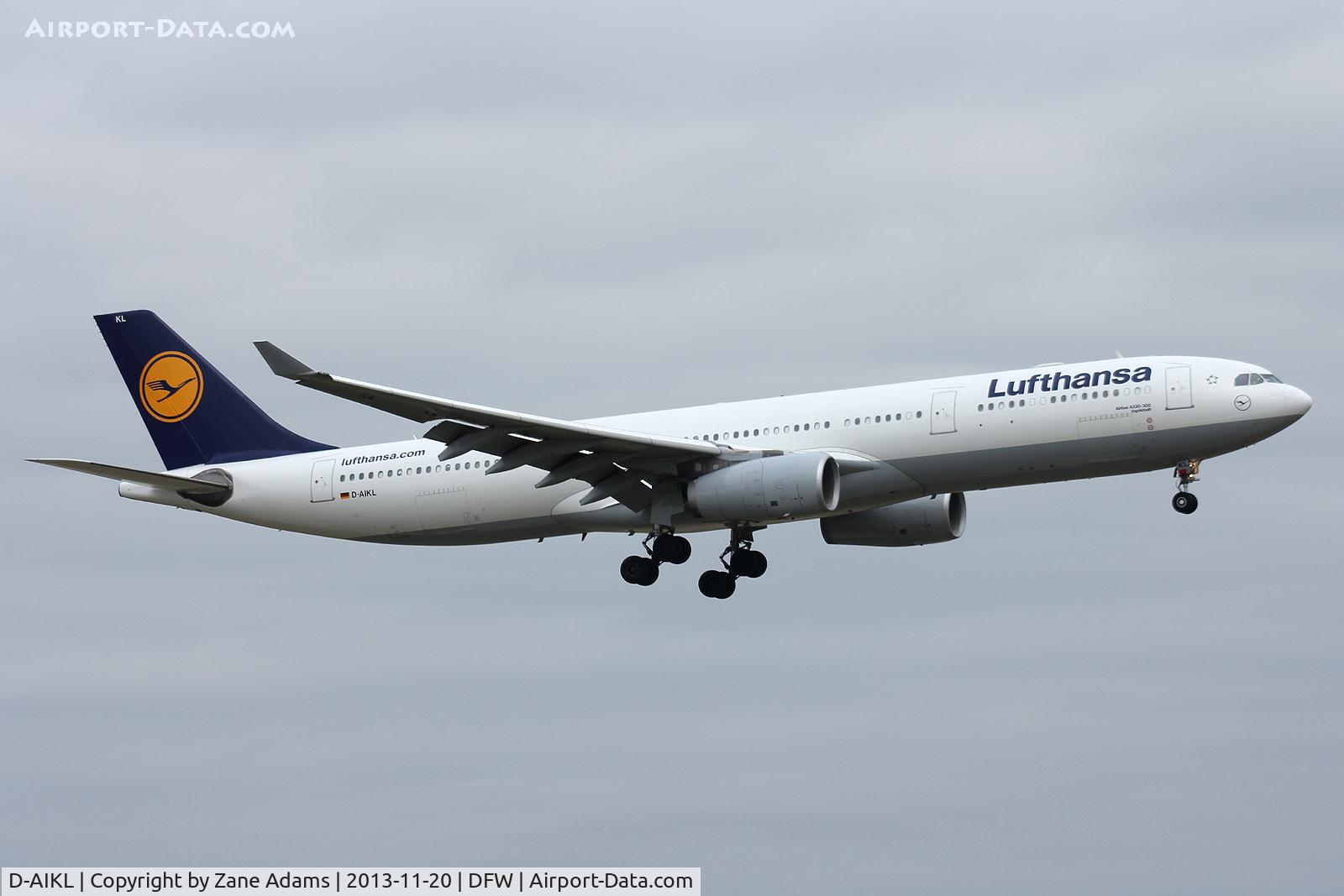 D-AIKL, 2008 Airbus A330-343X C/N 905, Landing at DFW Airport