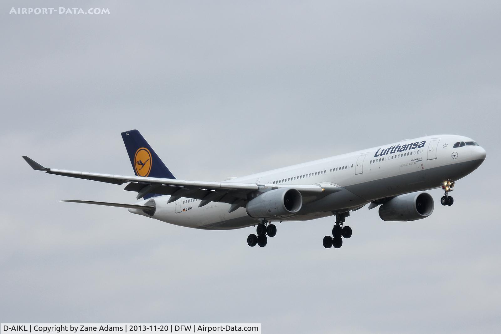 D-AIKL, 2008 Airbus A330-343X C/N 905, Landing at DFW Airport