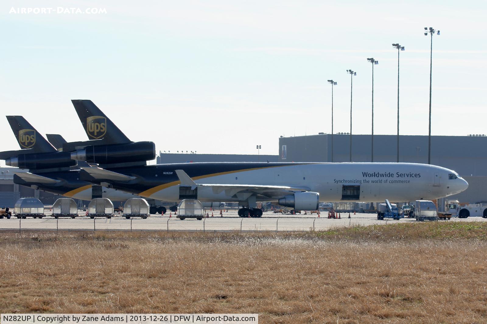 N282UP, 1991 McDonnell Douglas MD-11F C/N 48452, On the UPS ramp at DFW Airport