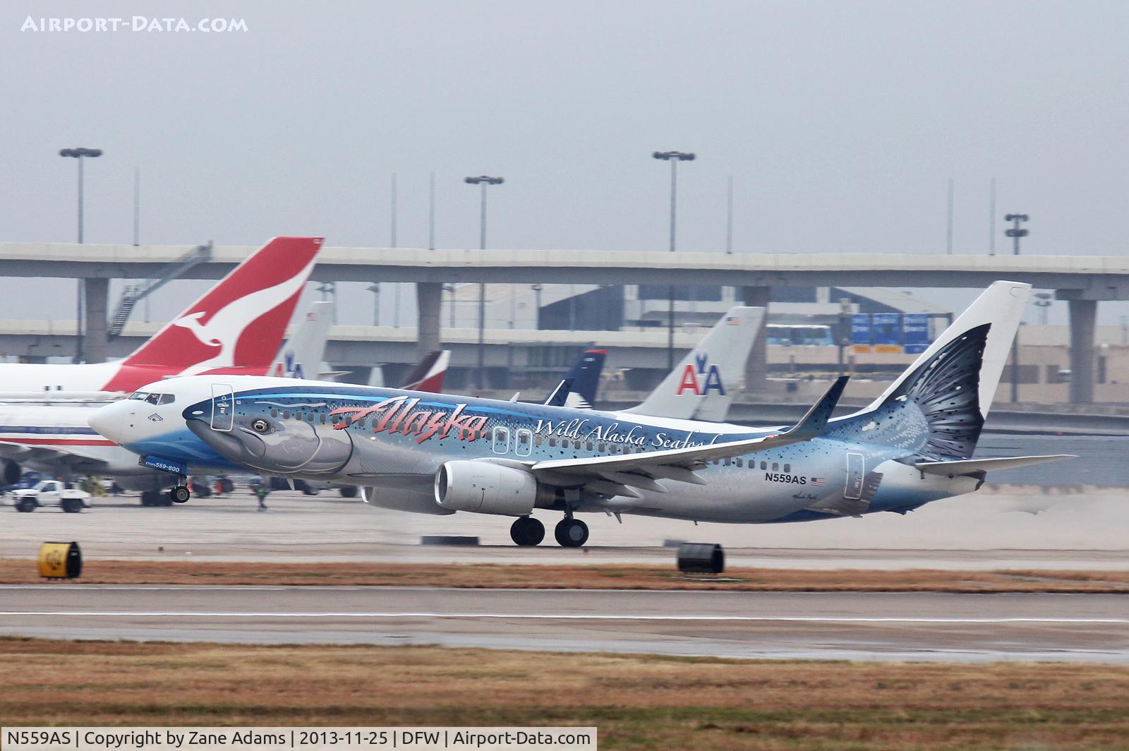 N559AS, 2006 Boeing 737-890 C/N 35178, Seven Salmon Seven departing DFW Airport