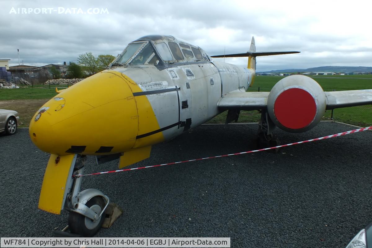 WF784, Gloster Meteor T.7 C/N Not found WF784, at the Jet Age Museum, Staverton