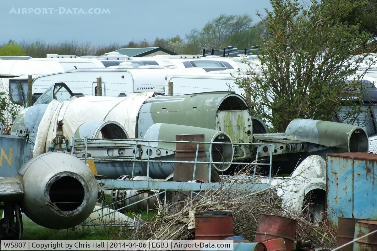 WS807, 1954 Gloster Meteor NF(T).14 C/N Not found WS807, in the storage area at the Jet Age Museum, Staverton
