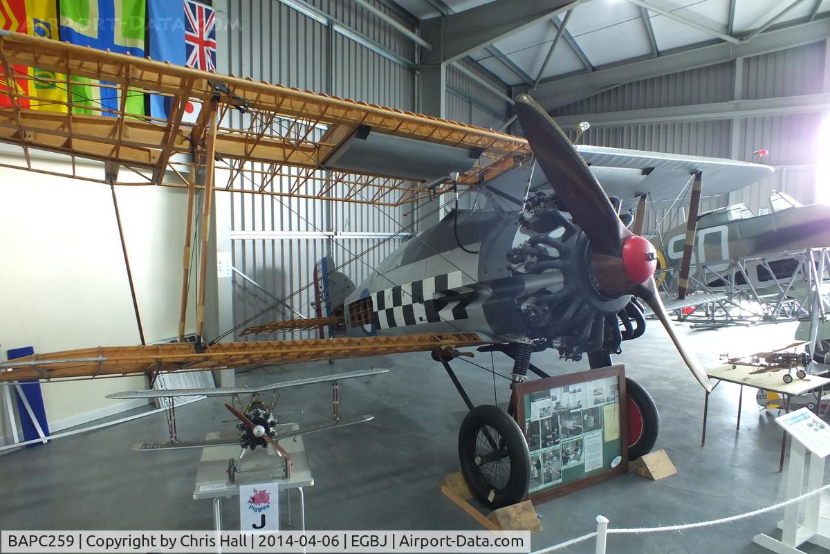 BAPC259, Gloster Gamecock Replica C/N BAPC.259, at the Jet Age Museum, Staverton