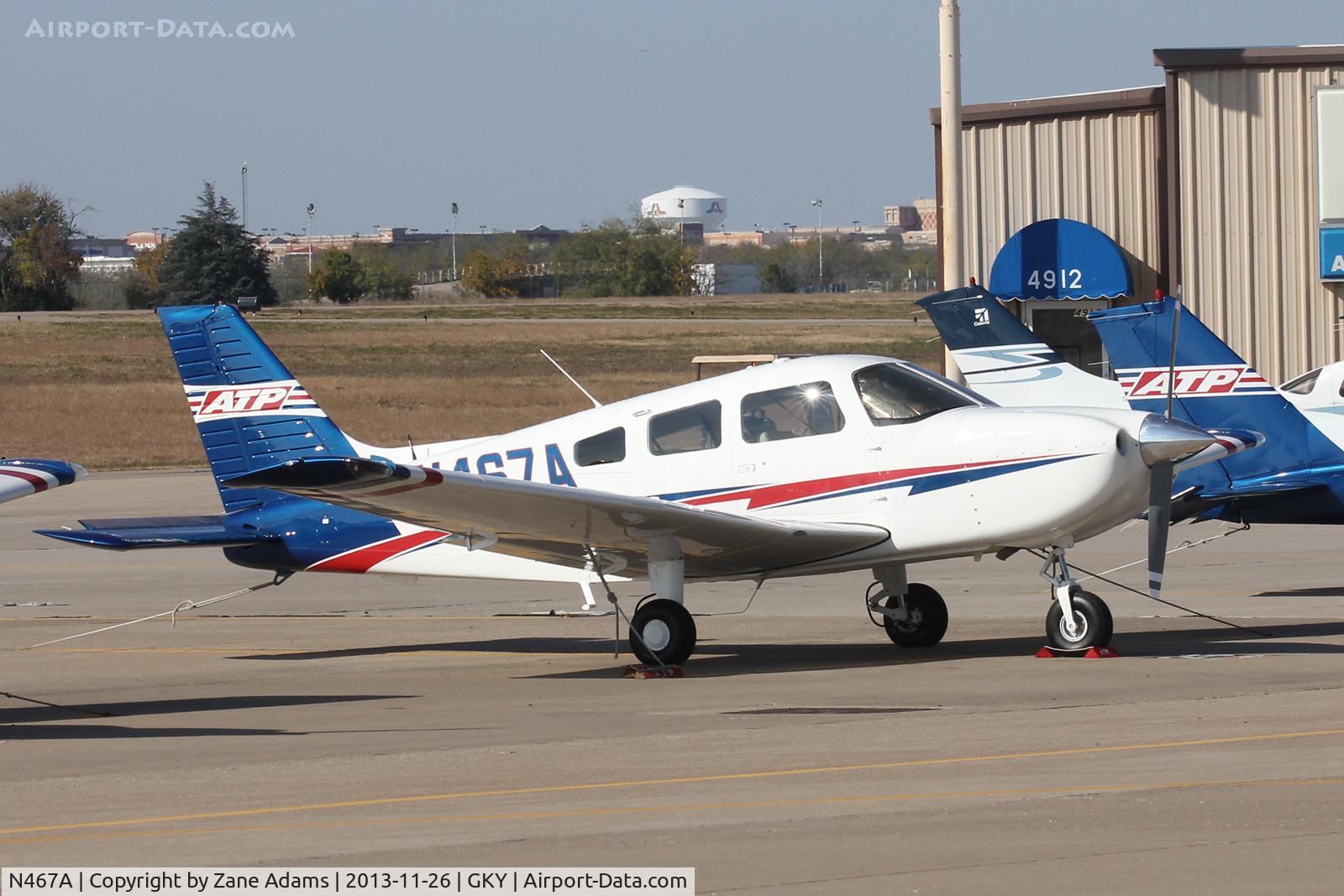 N467A, 2013 Piper PA-28-181 Archer C/N 2843741, ATP Piper on the ramp at Arlington Municipal Airport