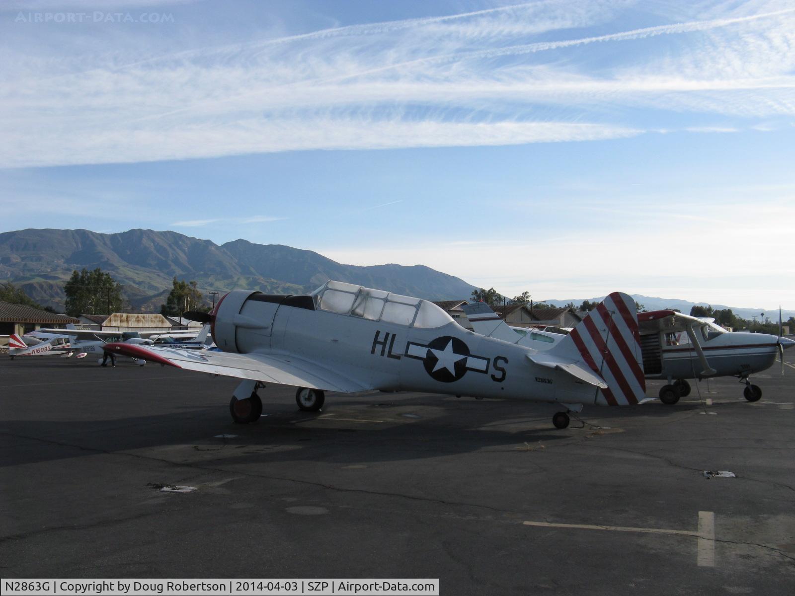 N2863G, 1958 North American SNJ-6 Texan C/N 121-43131, 1958 North American SNJ-6, P&W Wasp R-1340 600 Hp
