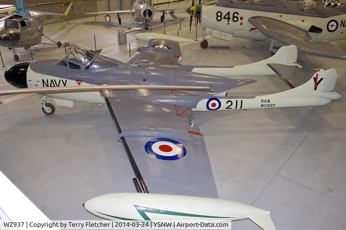 WZ937, De Havilland DH-112 Sea Venom FAW.53 C/N 12779, Displayed at the  Australian Fleet Air Arm Museum,  a military aerospace museum located at the naval air station HMAS Albatross, near Nowra, New South Wales