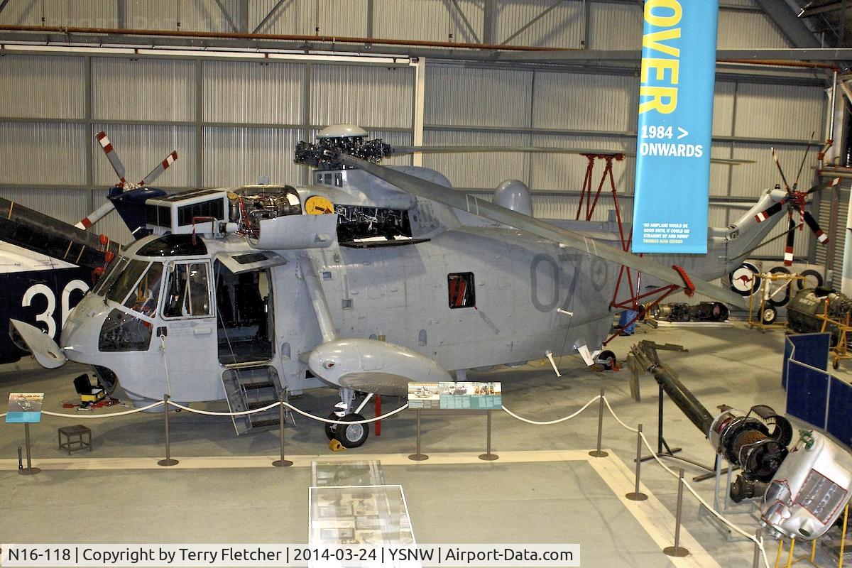 N16-118, 1975 Westland Sea King Mk.50A C/N WA793, Displayed at the  Australian Fleet Air Arm Museum,  a military aerospace museum located at the naval air station HMAS Albatross, near Nowra, New South Wales