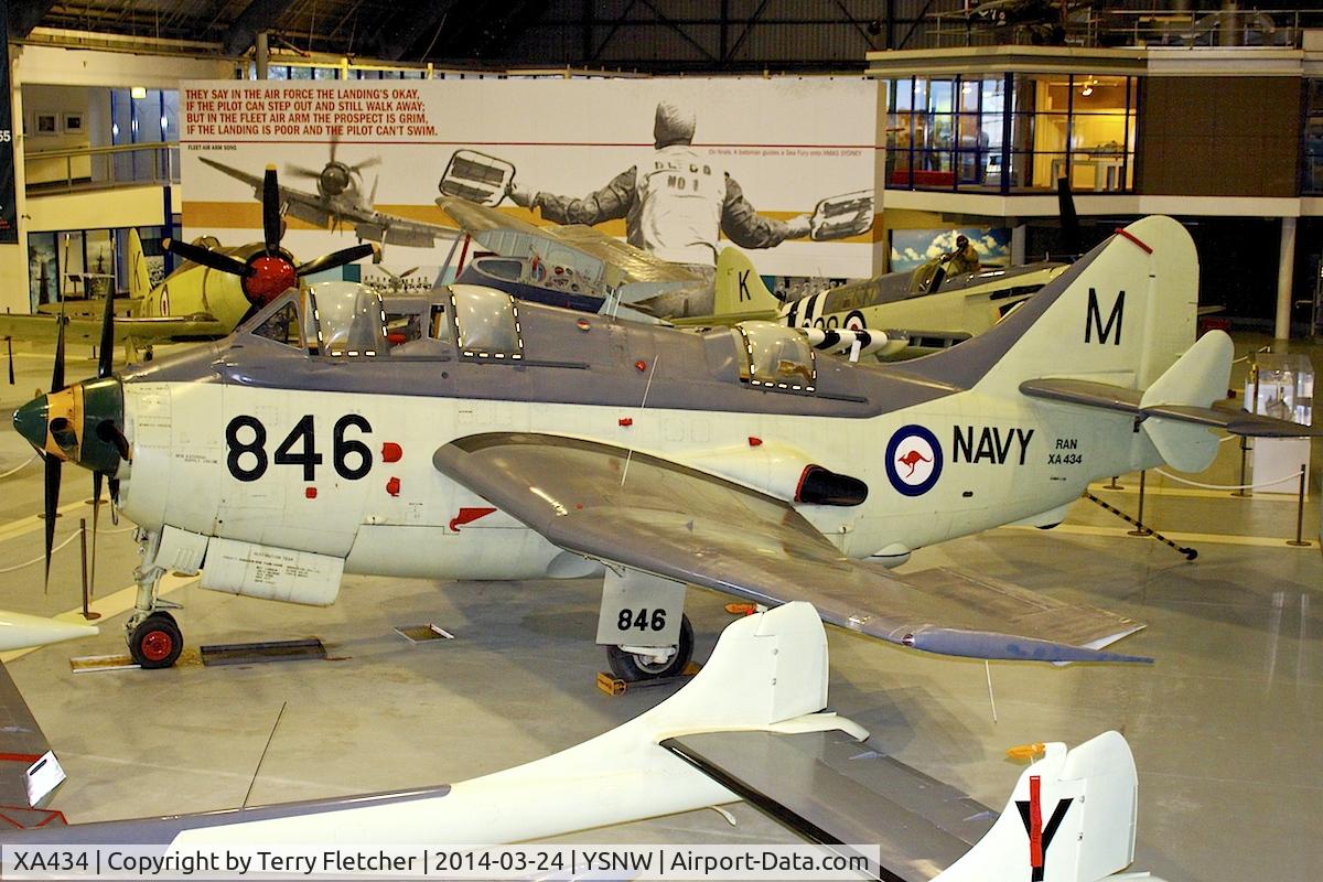 XA434, Fairey Gannet AS.1 C/N F9304, Displayed at the  Australian Fleet Air Arm Museum,  a military aerospace museum located at the naval air station HMAS Albatross, near Nowra, New South Wales