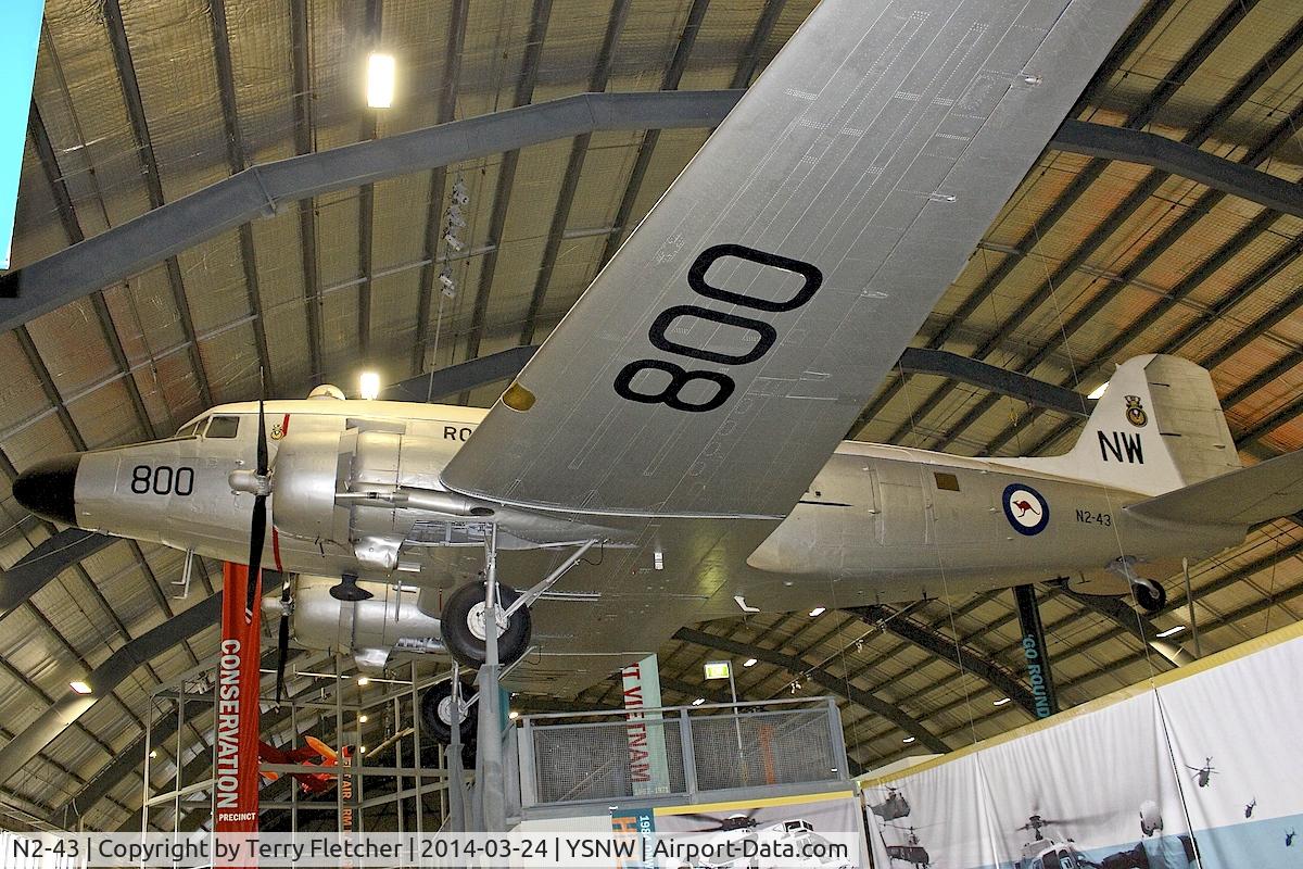N2-43, 1942 Douglas C-47A C/N 12542, Displayed at the  Australian Fleet Air Arm Museum,  a military aerospace museum located at the naval air station HMAS Albatross, near Nowra, New South Wales
