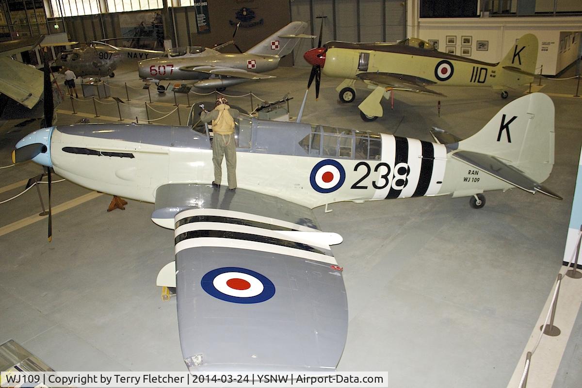 WJ109, Fairey Firefly AS.6 C/N F.8813, Displayed at the  Australian Fleet Air Arm Museum,  a military aerospace museum located at the naval air station HMAS Albatross, near Nowra, New South Wales