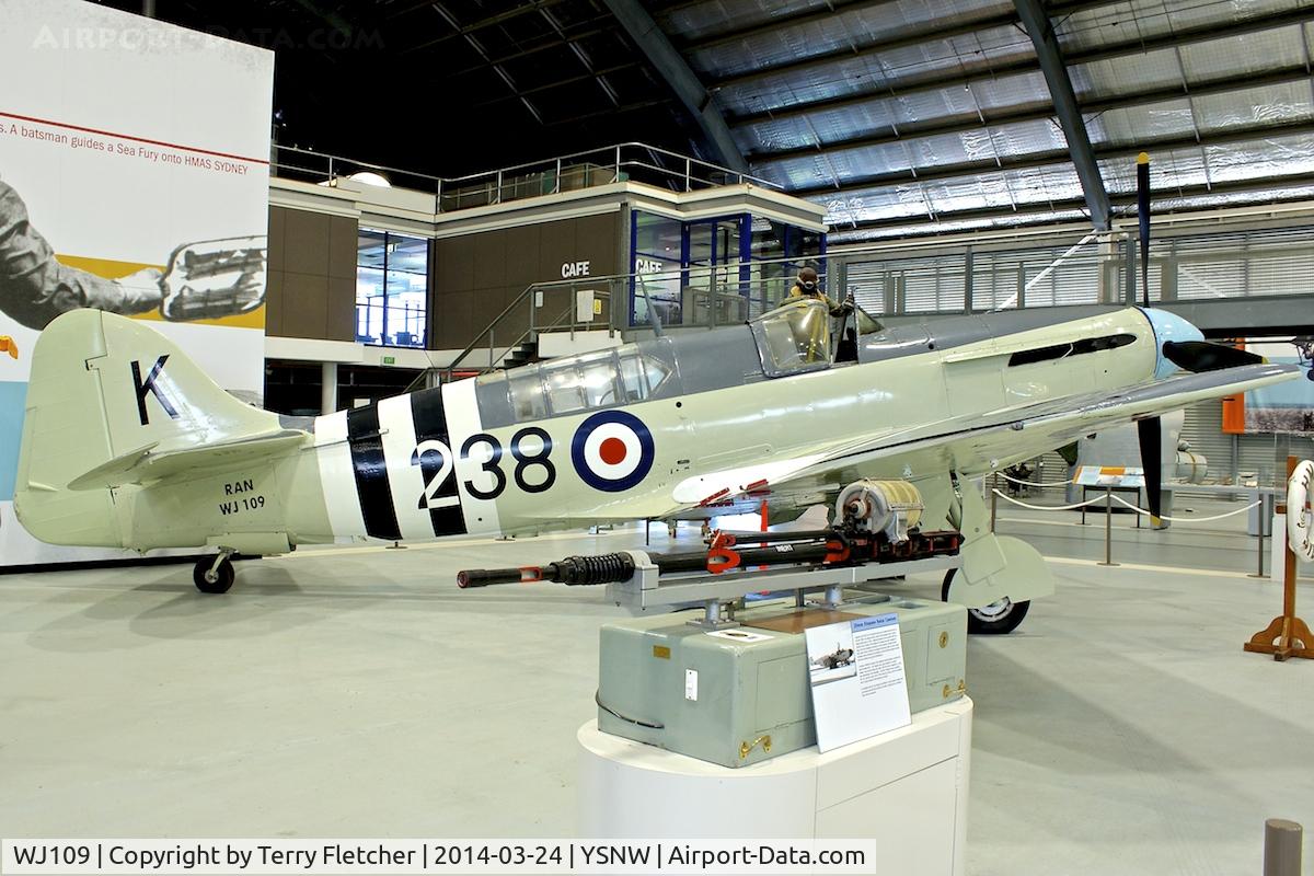 WJ109, Fairey Firefly AS.6 C/N F.8813, Displayed at the  Australian Fleet Air Arm Museum,  a military aerospace museum located at the naval air station HMAS Albatross, near Nowra, New South Wales