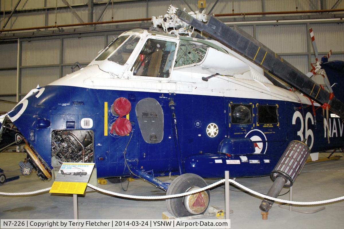 N7-226, Westland Wessex HAS.31A C/N WA.226, Displayed at the  Australian Fleet Air Arm Museum,  a military aerospace museum located at the naval air station HMAS Albatross, near Nowra, New South Wales