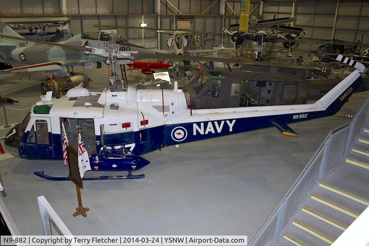 N9-882, 1963 Bell UH-1B Iroquois C/N 882, Displayed at the  Australian Fleet Air Arm Museum,  a military aerospace museum located at the naval air station HMAS Albatross, near Nowra, New South Wales