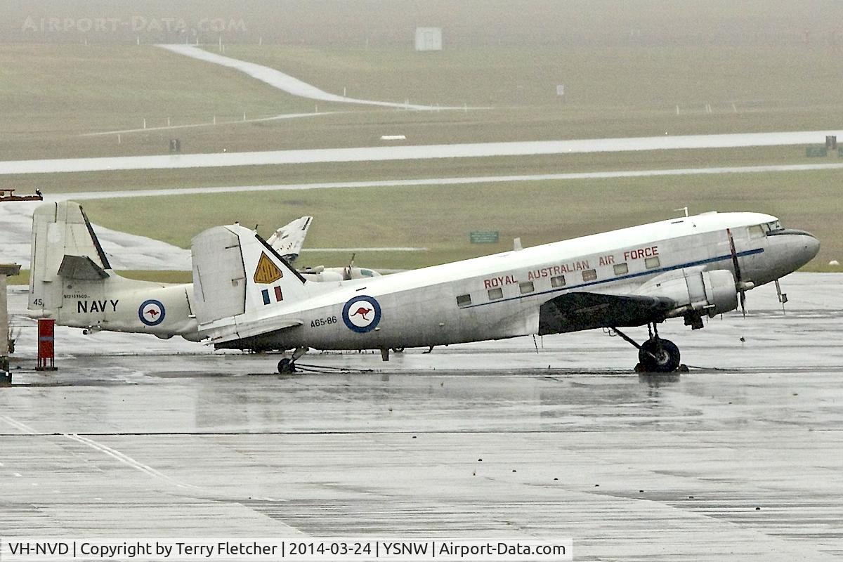 VH-NVD, 1944 Douglas C-47B-30-DK Skytrain C/N 16131/32879, Displayed outside the  Australian Fleet Air Arm Museum,  a military aerospace museum located at the naval air station HMAS Albatross, near Nowra, New South Wales
