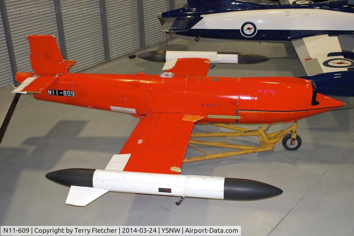 N11-609, GAF Jindivik Mk.203B C/N 9, Displayed at the  Australian Fleet Air Arm Museum,  a military aerospace museum located at the naval air station HMAS Albatross, near Nowra, New South Wales