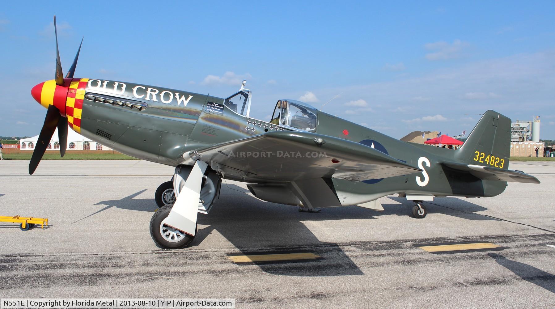 N551E, 1943 North American P-51B-1NA Mustang C/N 102-24700, P-51B Old Crow