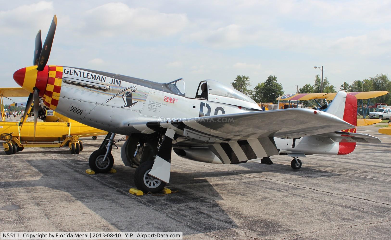 N551J, 1957 North American P-51D Mustang C/N 44-74230, Gentleman Jim P-51D