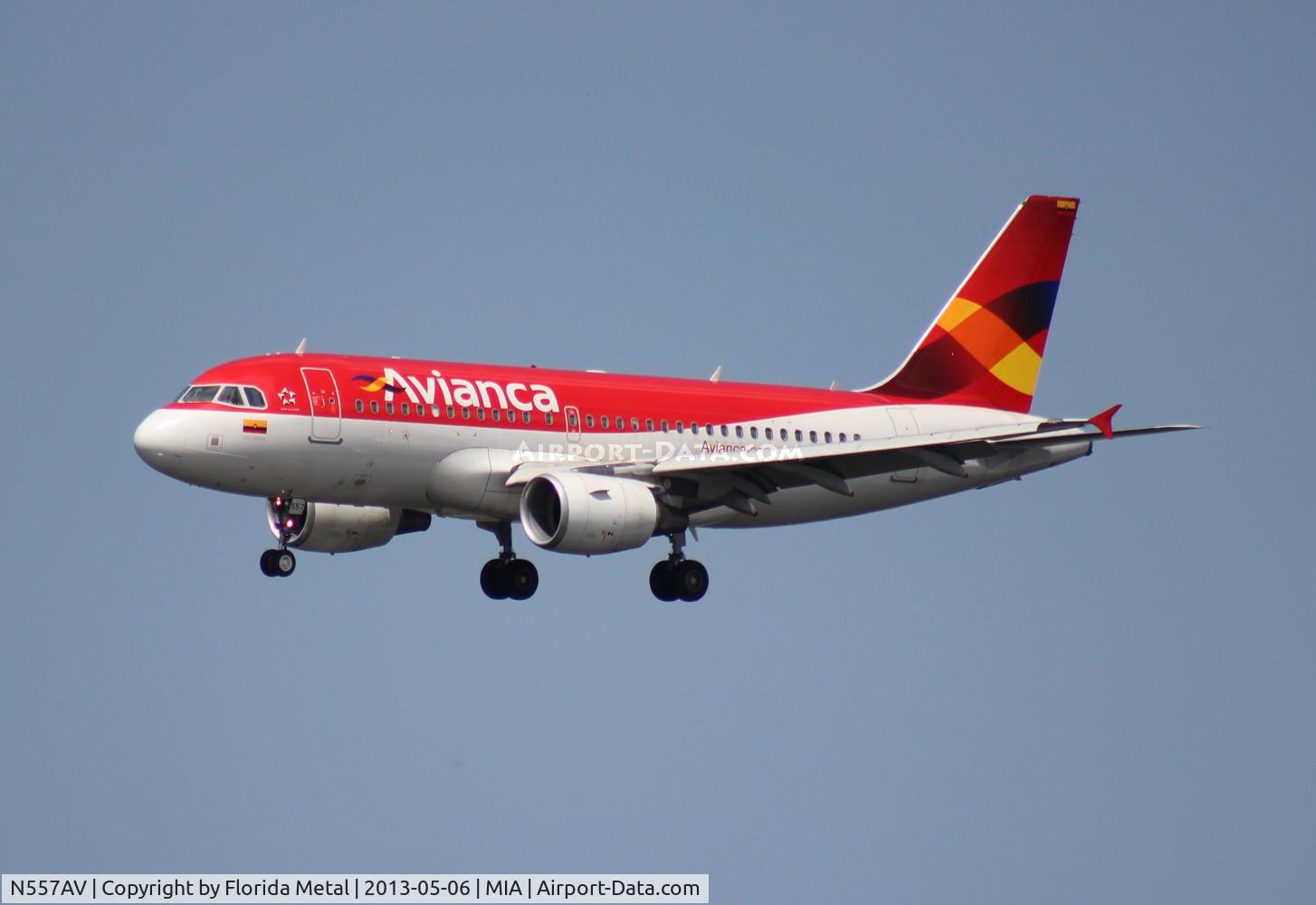 N557AV, 2012 Airbus A319-115 C/N 5057, Avianca A319