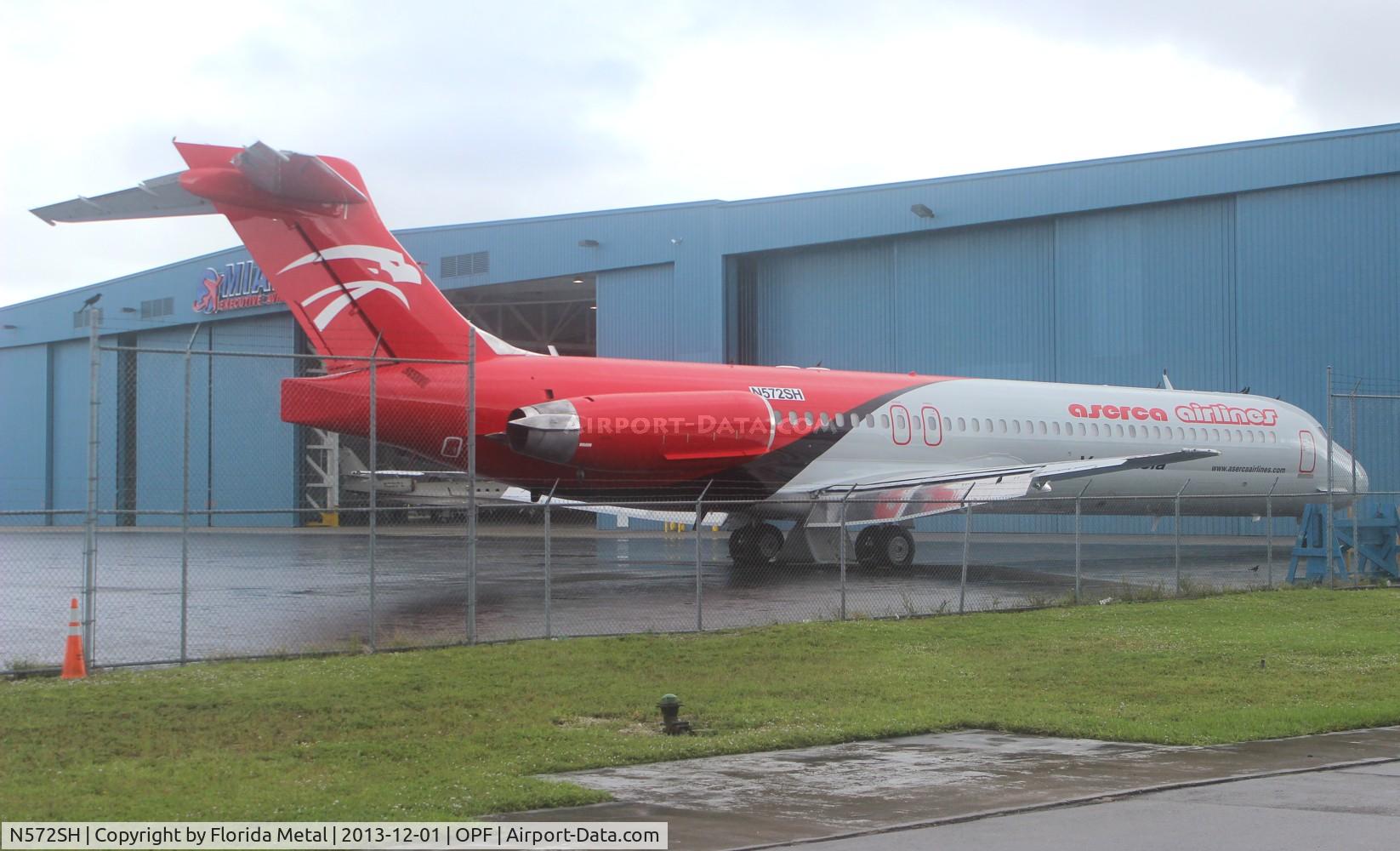 N572SH, 1989 McDonnell Douglas DC-9-87 C/N 49780, Aserca Venezuela MD-87