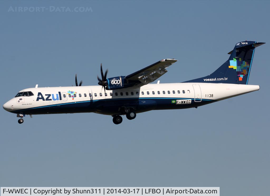 F-WWEC, 2014 ATR 72-600 C/N 1138, C/n 1138 - To be PR-AQO