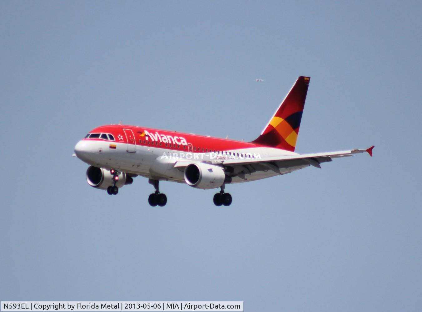 N593EL, 2004 Airbus A318-111 C/N 2367, Avianca A318