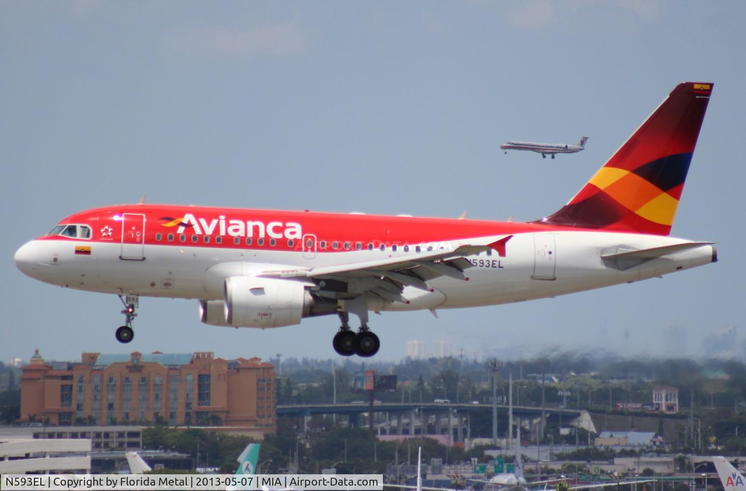 N593EL, 2004 Airbus A318-111 C/N 2367, Avianca A318